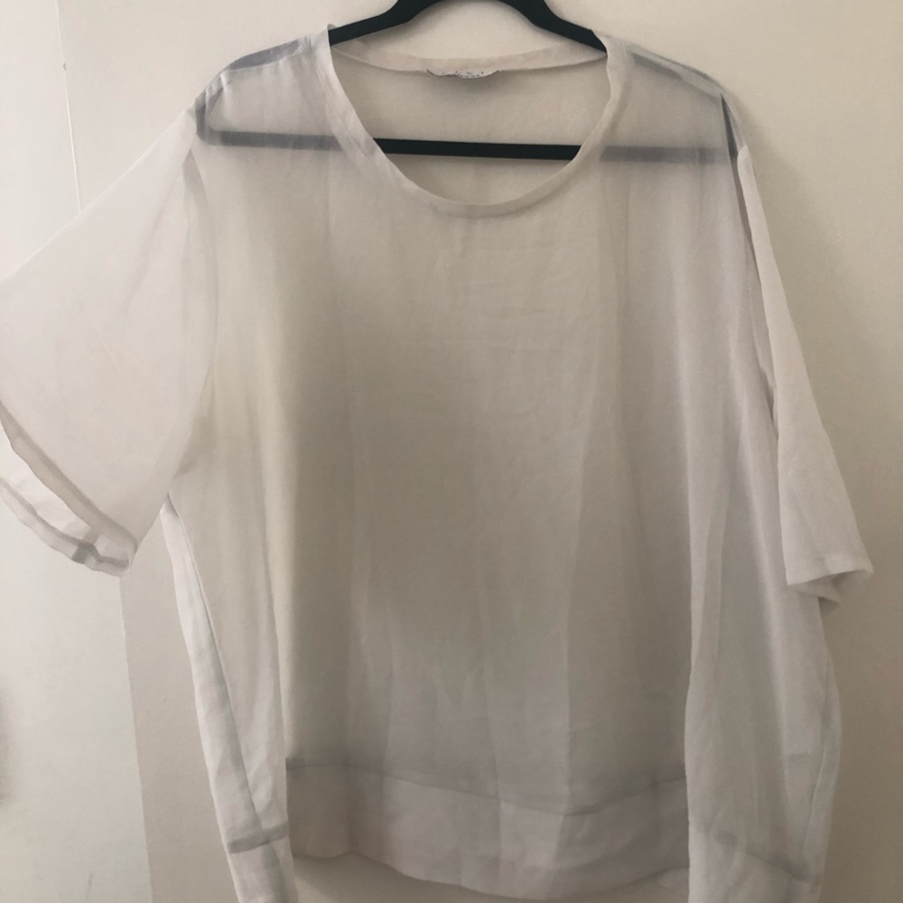 Elvi Sheer White Tee